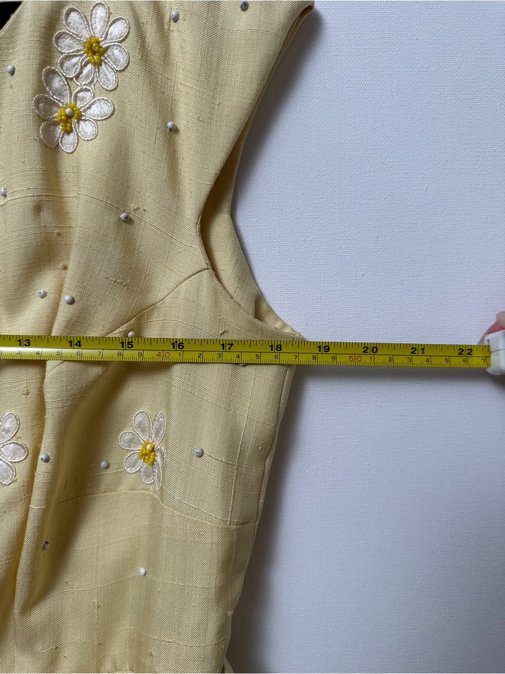 Vintage Sacks Fifth Avenue Yellow Floral Cocktail Dress - Picture 4 of 7